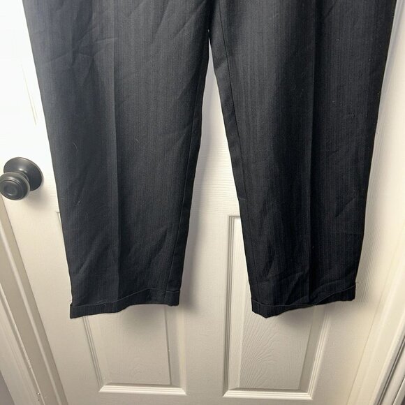 Michael Brandon Black Business Casual Cuffed Dress Pants Size 36 X 30 - Picture 4 of 12